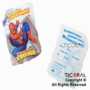 SPIDERMAN INVITACION CHICA x 10